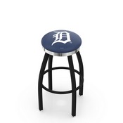 L8B2C Detroit Tigers Swivel Stool with a Black Wrinkle and Chrome Finish by HBS, AGS-L8B2C25MLBDet
