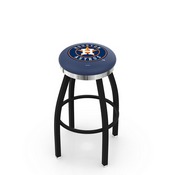 L8B2C Houston Astros Swivel Stool with a Black Wrinkle and Chrome Finish by HBS, AGS-L8B2C25MLBHou