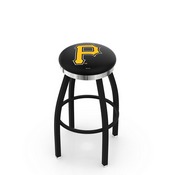 L8B2C Pittsburgh Pirates Swivel Stool with a Black Wrinkle and Chrome Finish by HBS, AGS-L8B2C25MLBPit