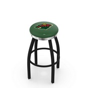 L8B2C - Black Wrinkle Minnesota Wild Swivel Bar Stool with Chrome Accent Ring by Holland Bar Stool Company