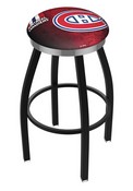 L8B2C Montreal Canadiens Swivel Stool with a Black Wrinkle and Chrome Finish