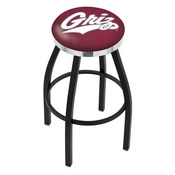 L8B2C - Black Wrinkle Montana Swivel Bar Stool with Chrome Accent Ring by Holland Bar Stool Company