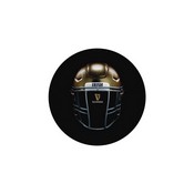 L8B2C Notre Dame - Guinness (Helmet) Swivel Stool with a Black Wrinkle and Chrome Finish by Holland Bar Stool Co., AGS-L8B2C25ND-Guin-Hlm