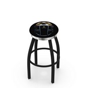 L8B2C Notre Dame - Guinness (Helmet) Swivel Stool with a Black Wrinkle and Chrome Finish by Holland Bar Stool Co., AGS-L8B2C25ND-Guin-Hlm