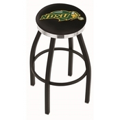 L8B2C - Black Wrinkle North Dakota State Swivel Bar Stool with Chrome Accent Ring by Holland Bar Stool Company, L8B2CNDakSt