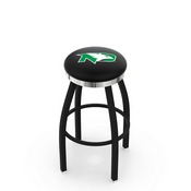 L8B2C - Black Wrinkle North Dakota Swivel Bar Stool with Chrome Accent Ring by Holland Bar Stool Company