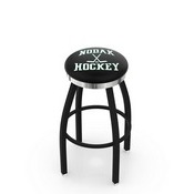 L8B2C North Dakota (Hockey) Swivel Stool with a Black Wrinkle and Chrome Finish, L8B2C25NorDakHky