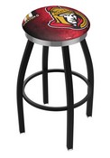 L8B2C Ottawa Senators Swivel Stool with a Black Wrinkle and Chrome Finish