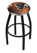 L8B2C Philadelphia Flyers Swivel Stool with a Black Wrinkle and Chrome Finish