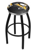 L8B2C Pittsburgh Penguins Swivel Stool with a Black Wrinkle and Chrome Finish