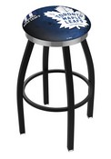 L8B2C Toronto Maple Leafs Swivel Stool with a Black Wrinkle and Chrome Finish