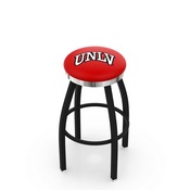 L8B2C - Black Wrinkle UNLV Swivel Bar Stool with Chrome Accent Ring by Holland Bar Stool Company, L8B2CUNevLV