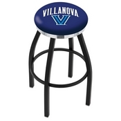 L8B2C - Black Wrinkle Villanova Swivel Bar Stool with Chrome Accent Ring by Holland Bar Stool Company