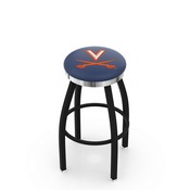 L8B2C - Black Wrinkle Virginia Swivel Bar Stool with Chrome Accent Ring by Holland Bar Stool Company, L8B2CVrgnia