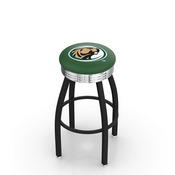 L8B3C - Black Wrinkle Bemidji State Swivel Bar Stool with Chrome 2.5