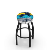 L8B3C Corona (Sunset) Swivel Stool with a Black Wrinkle and Chrome Finish by Holland Bar Stool Co.