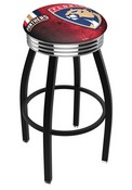 L8B3C Florida Panthers Swivel Stool with a Black Wrinkle and Chrome Finish