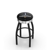 L8B3C Vegas Golden Knights - 2023 Stanley Cup Swivel Stool with a Black Wrinkle and Chrome Finish By HBS, AGS-L8B3C25LVGdKnCup23