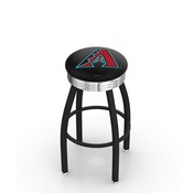 L8B3C Arizona Diamondbacks Swivel Stool with a Black Wrinkle and Chrome Finish by HBS, AGS-L8B3C25MLBAri