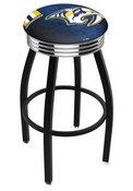 L8B3C Nashville Predators Swivel Stool with a Black Wrinkle and Chrome Finish