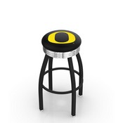 L8B3C University of Oregon Swivel Stool with a Black Wrinkle and Chrome Finish by Holland Bar Stool Company, AGS-L8B3C25OregUn