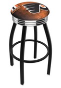 L8B3C Philadelphia Flyers Swivel Stool with a Black Wrinkle and Chrome Finish