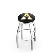 L8C2C - Chrome Appalachian State Swivel Bar Stool with Accent Ring by Holland Bar Stool Company, L8C2CAppStU