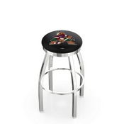 L8C2C - Chrome Arizona Coyotes Swivel Bar Stool with Accent Ring by Holland Bar Stool Company