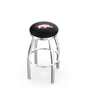 L8C2C - Chrome Arkansas Swivel Bar Stool with Accent Ring by Holland Bar Stool Company, L8C2CArknUn
