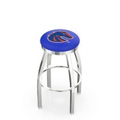 L8C2C - Chrome Boise State Swivel Bar Stool with Accent Ring by Holland Bar Stool Company, L8C2CBoiseS