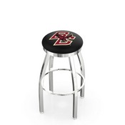 L8C2C - Chrome Boston College Swivel Bar Stool with Accent Ring by Holland Bar Stool Company, L8C2CBostnC