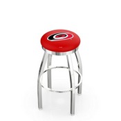 L8C2C - Chrome Carolina Hurricanes Swivel Bar Stool with Accent Ring by Holland Bar Stool Company