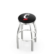 L8C2C - Chrome Cincinnati Swivel Bar Stool with Accent Ring by Holland Bar Stool Company, L8C2CCincin