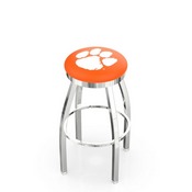 L8C2C - Chrome Clemson Swivel Bar Stool with Accent Ring by Holland Bar Stool Company, L8C2CClmson