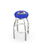 L8C2C - Chrome Colorado Avalanche Swivel Bar Stool with Accent Ring by Holland Bar Stool Company