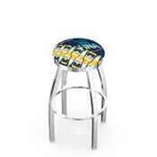 L8C2C Corona (LimePtrn) Swivel Stool with Chrome Finish by Holland Bar Stool Co.