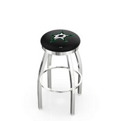 L8C2C - Chrome Dallas Stars Swivel Bar Stool with Accent Ring by Holland Bar Stool Company