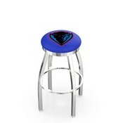 L8C2C - Chrome DePaul Swivel Bar Stool with Accent Ring by Holland Bar Stool Company