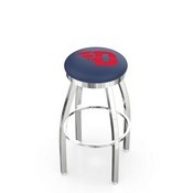 L8C2C - Chrome University of Dayton Swivel Bar Stool with Accent Ring by Holland Bar Stool Company