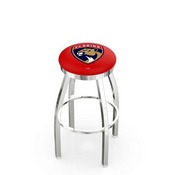 L8C2C - Chrome Florida Panthers Swivel Bar Stool with Accent Ring by Holland Bar Stool Company
