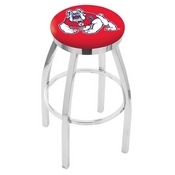 L8C2C - Chrome Fresno State Swivel Bar Stool with Accent Ring by Holland Bar Stool Company
