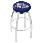 L8C2C - Chrome Gonzaga Swivel Bar Stool with Accent Ring by Holland Bar Stool Company