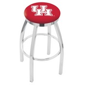 L8C2C - Chrome Houston Swivel Bar Stool with Accent Ring by Holland Bar Stool Company