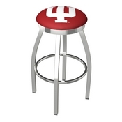 L8C2C - Chrome Indiana Swivel Bar Stool with Accent Ring by Holland Bar Stool Company