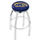 L8C2C - Chrome Kent State Swivel Bar Stool with Accent Ring by Holland Bar Stool Company