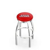 L8C2C - Chrome Louisiana-Lafayette Swivel Bar Stool with Accent Ring by Holland Bar Stool Company