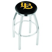 L8C2C Long Beach State University Swivel Stool with Chrome Finish, L8C2C25LBStUn