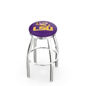 L8C2C - Chrome Louisiana State Swivel Bar Stool with Accent Ring by Holland Bar Stool Company