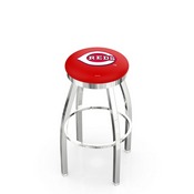 L8C2C Cincinnati Reds Swivel Stool with Chrome Finish by HBS, AGS-L8C2C25MLBCin