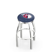 L8C2C Cleveland Guardians Swivel Stool with Chrome Finish by HBS, AGS-L8C2C25MLBCle